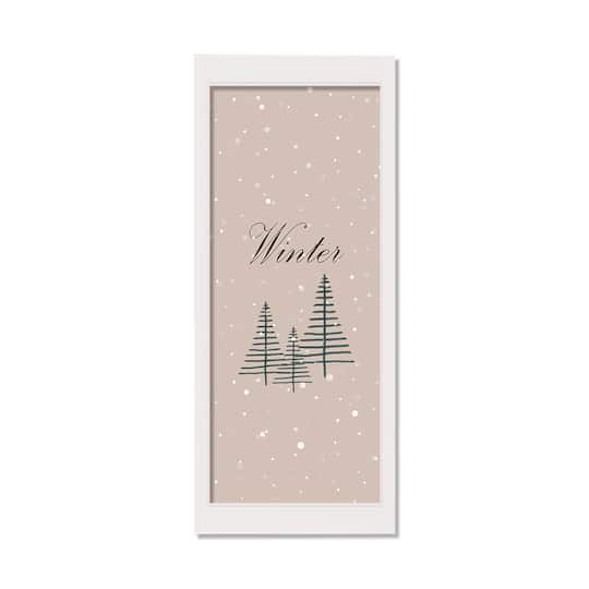 Christmas Tree Snow White Framed Print Under Plexiglass